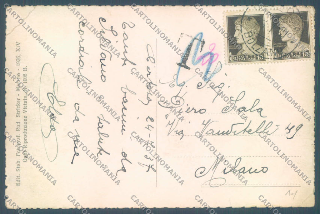 Bolzano Certosa Val Senales STRAPPINO PIEGHE Foto cartolina ZC4165 – retro