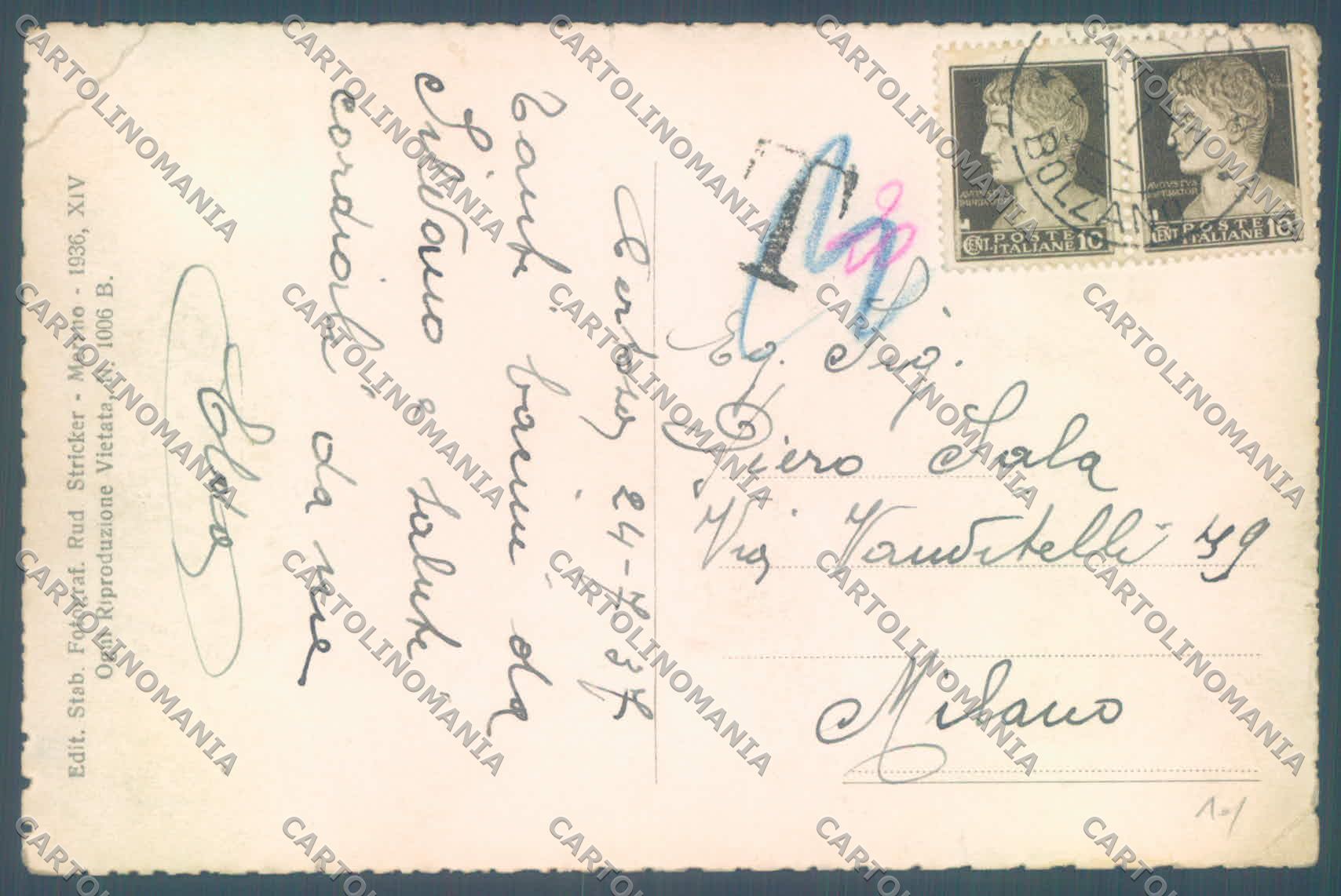 Bolzano Certosa Val Senales STRAPPINO PIEGHE Foto cartolina ZC4165 – retro
