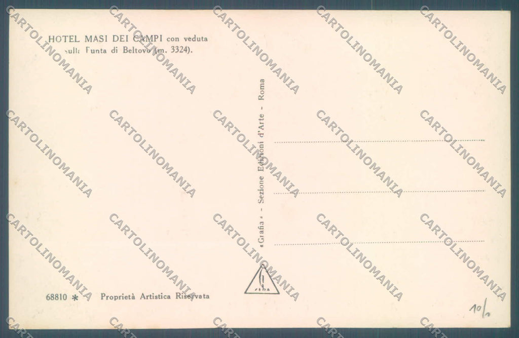 Bolzano Masi dei Campi Punta Beltovo Foto cartolina ZC4168 – retro