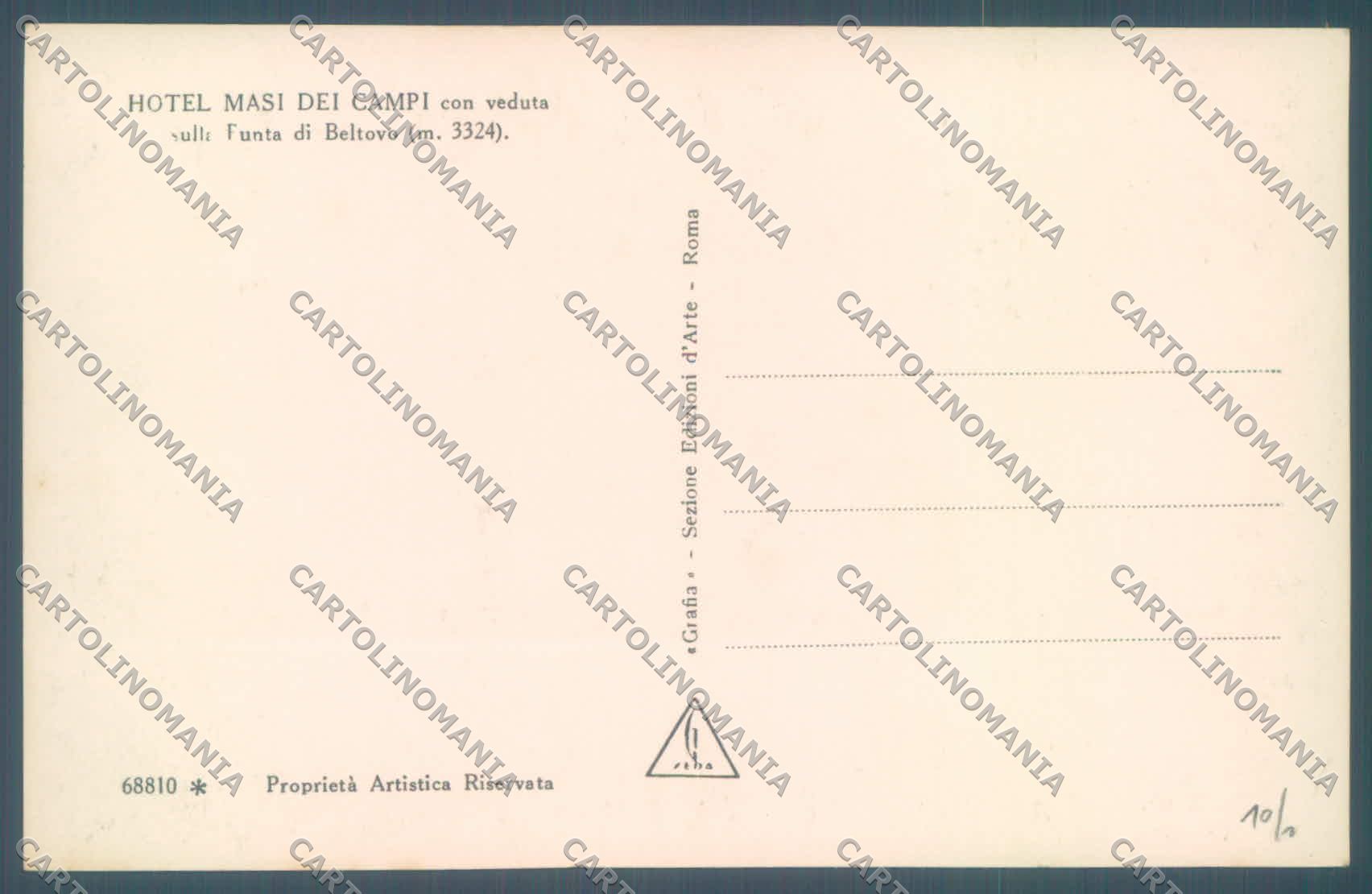 Bolzano Masi dei Campi Punta Beltovo Foto cartolina ZC4168 – retro