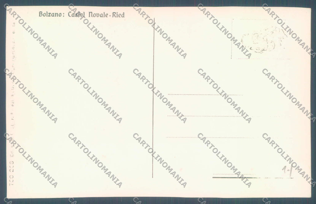 Bolzano Renon Castel Novale Foto cartolina ZC4222 – retro