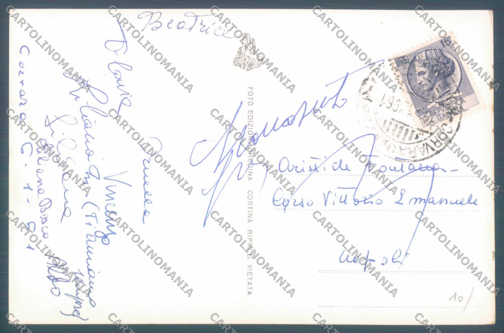 Bolzano Corvara Capanna Nera Sass Songher Nevicata Foto cartolina ZC4224 – retro