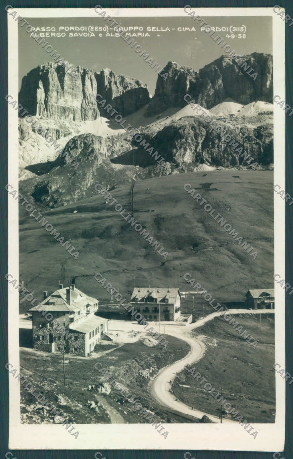 Trento Canazei Passo Pordoi Gruppo Sella Alberghi Foto cartolina ZC4242 – fronte