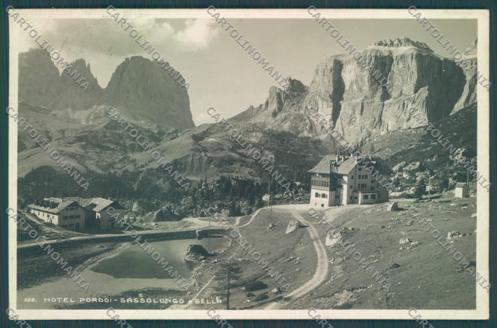 Trento Canazei Passo Pordoi Sassolungo Sella Albergo Maria Foto cartolina ZC4256 – fronte
