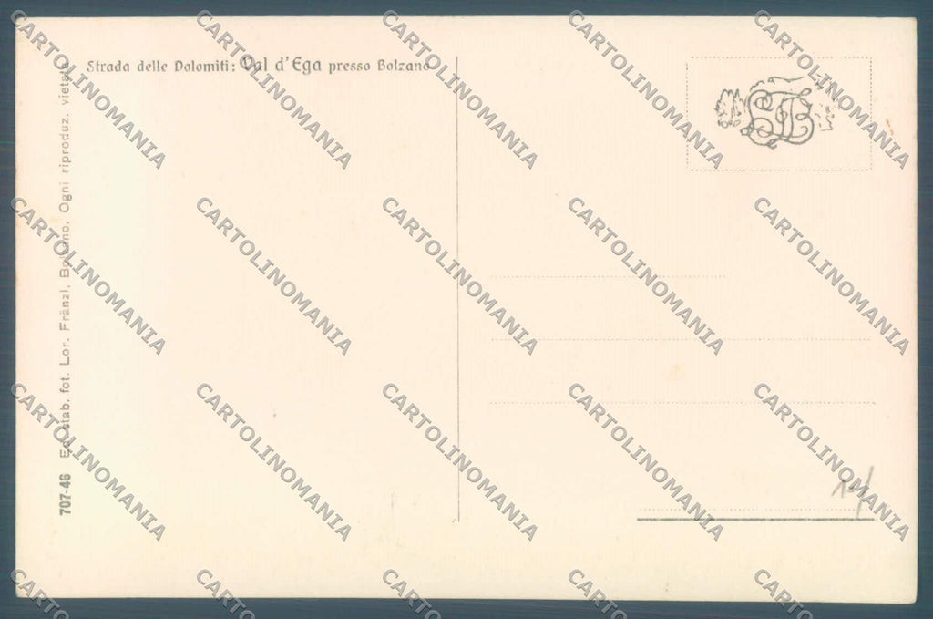 Bolzano Val d'Ega PIEGA Foto cartolina ZC4274 – retro