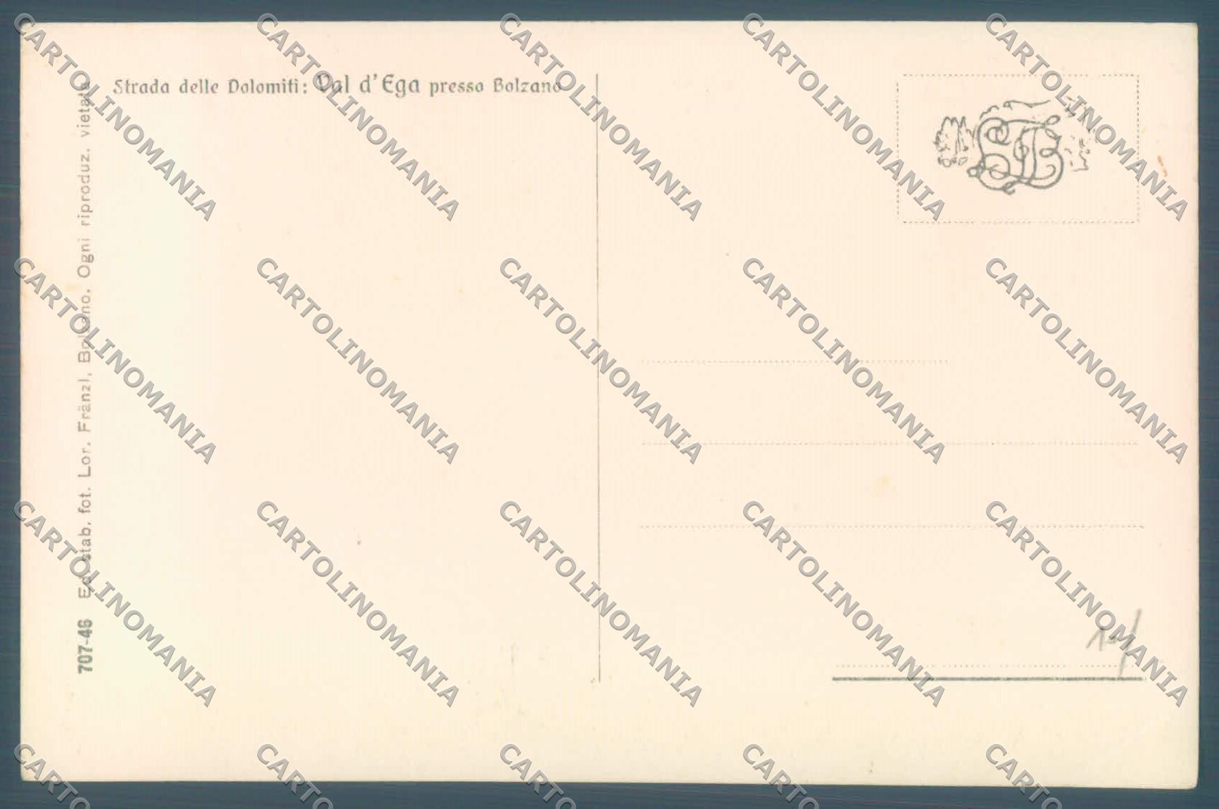 Bolzano Val d'Ega PIEGA Foto cartolina ZC4274 – retro