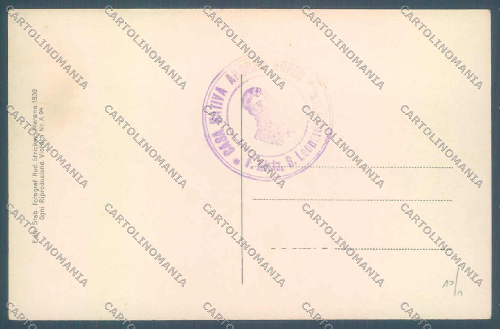 Bolzano Merano San Leonardo Andrea Hofer Foto cartolina ZC4286 – retro