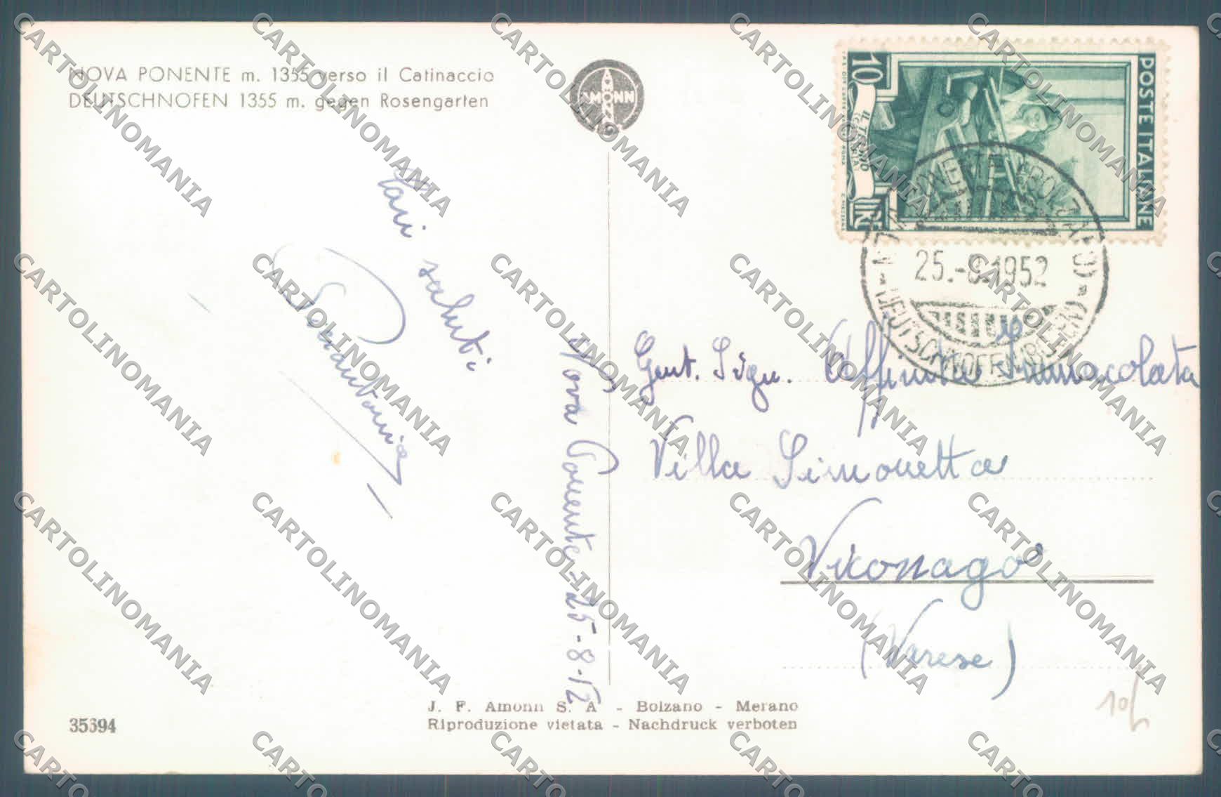 Bolzano Nova Ponente Catinaccio Foto cartolina ZC4300 – retro