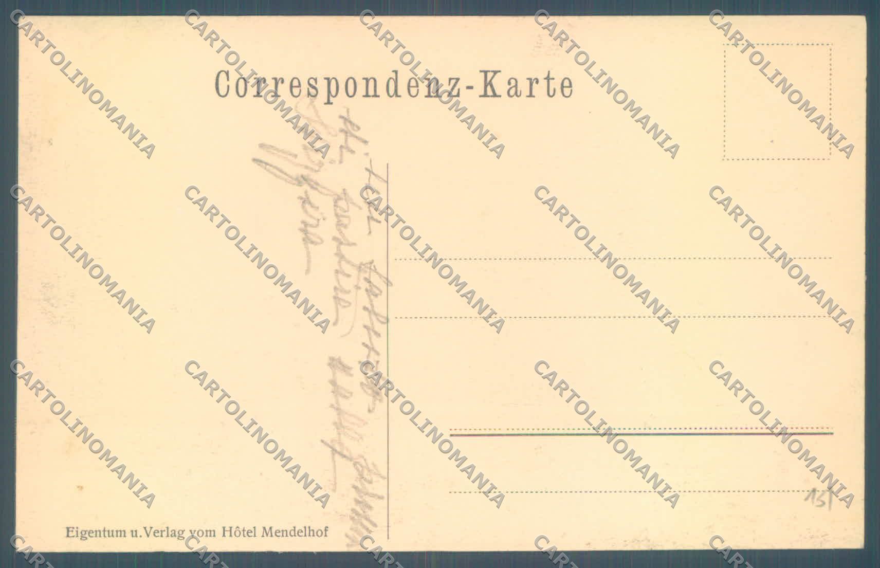 Trento La Mendola cartolina ZC4335 – retro