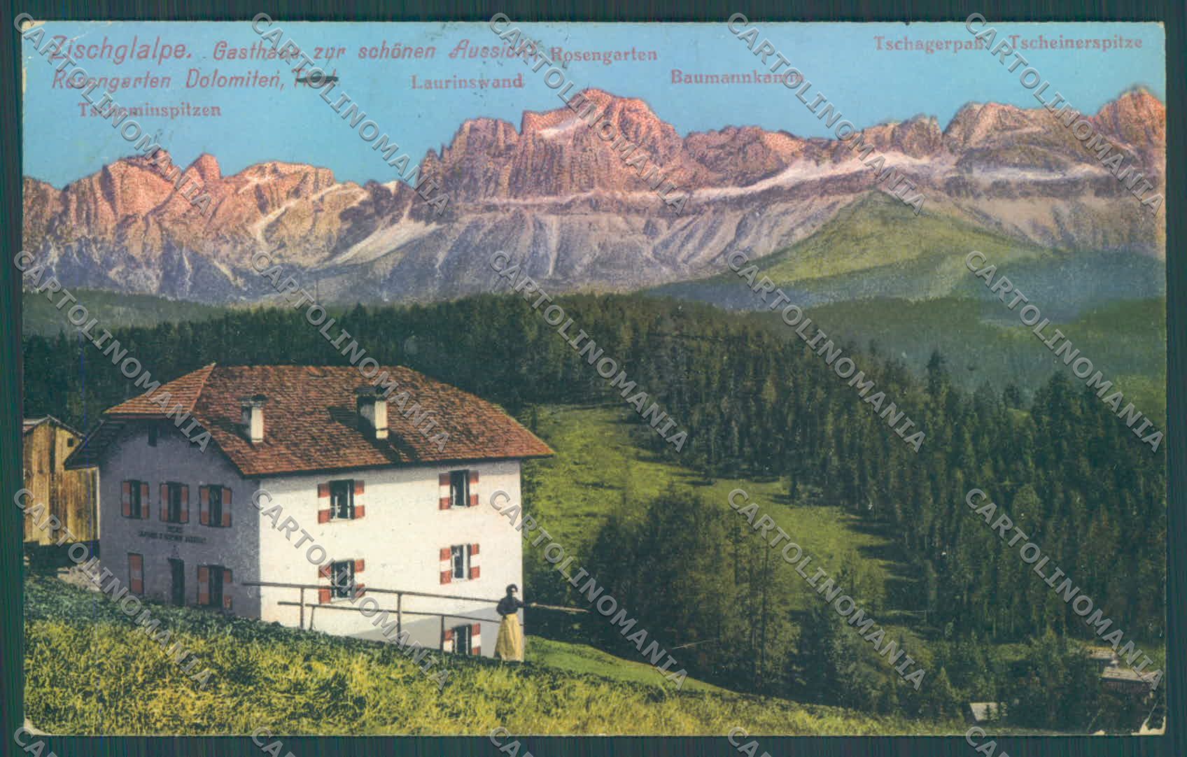 Bolzano Tires Zischglalpe Catinaccio PIEGA cartolina ZC4348 – fronte