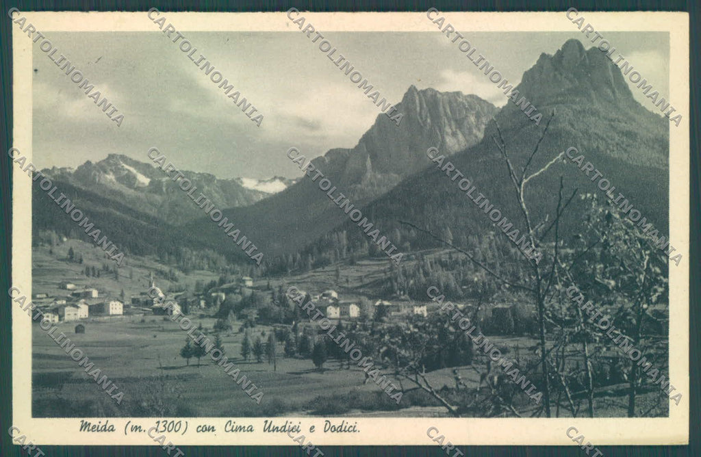 Trento Pozza di Fassa Meida Cima Undici e Dodici PIEGA cartolina ZC4390 – fronte