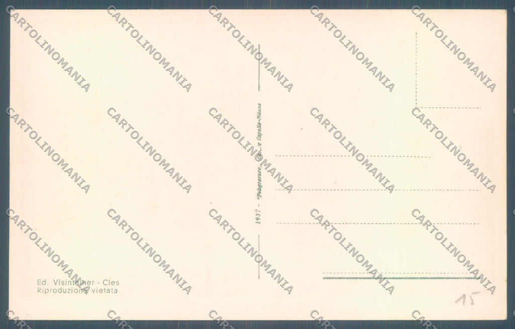 Trento Tuenno Lago di Tovel cartolina ZC4398 – retro
