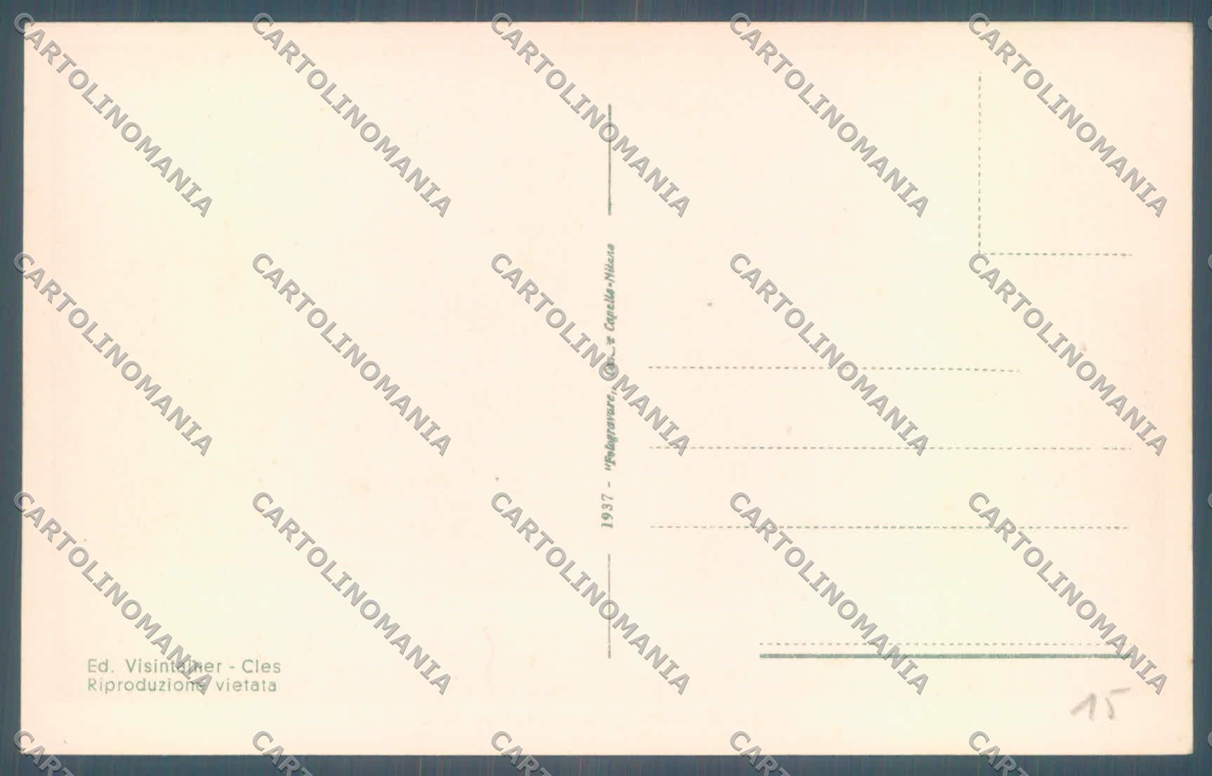 Trento Tuenno Lago di Tovel cartolina ZC4398 – retro