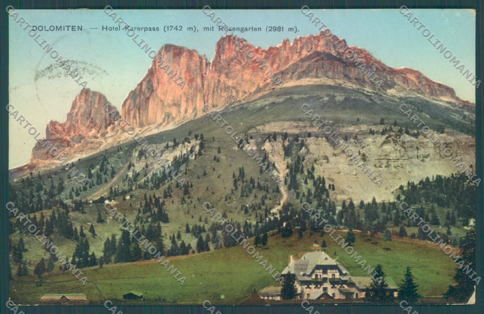 Trento Val di Fassa Rifugio Vajolet Gruppo Catinaccio cartolina ZC4410 – fronte