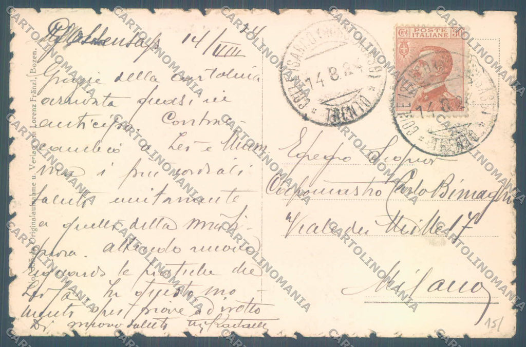Bolzano Brennero Colle Isarco cartolina ZC4441 – retro