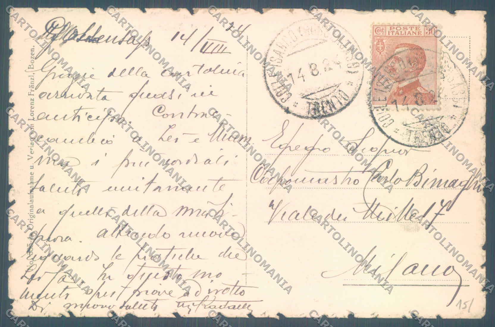 Bolzano Brennero Colle Isarco cartolina ZC4441 – retro