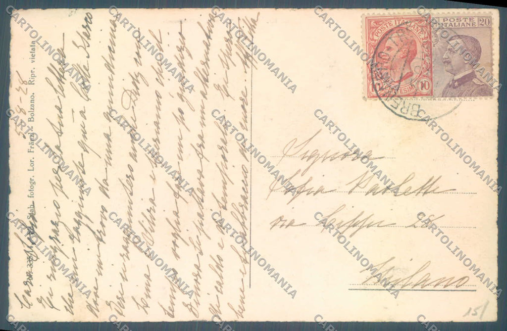 Bolzano Brennero Colle Isarco PIEGHINA cartolina ZC4443 – retro
