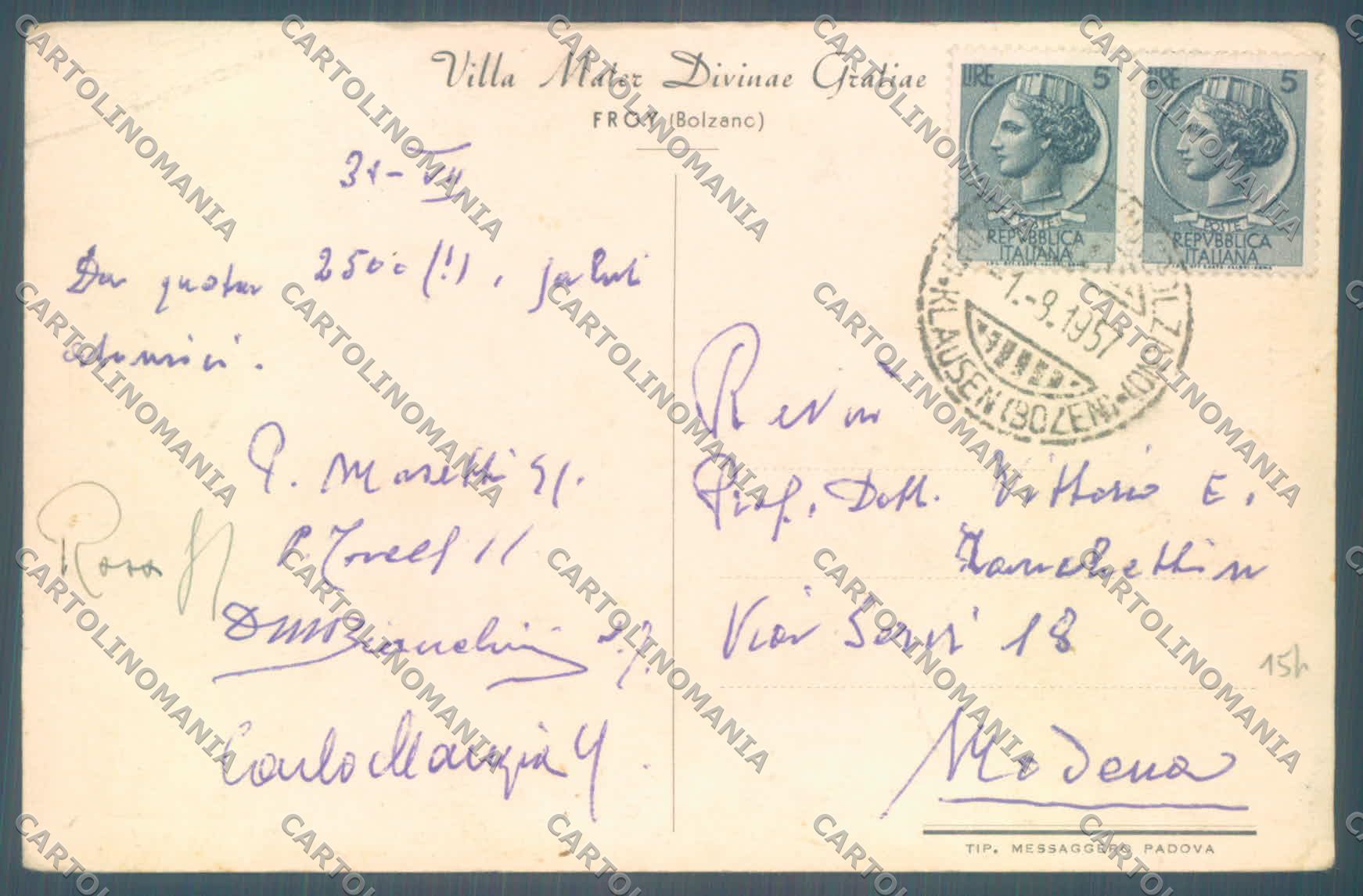 Bolzano Chiusa Froy PIEGHE cartolina ZC4470 – retro