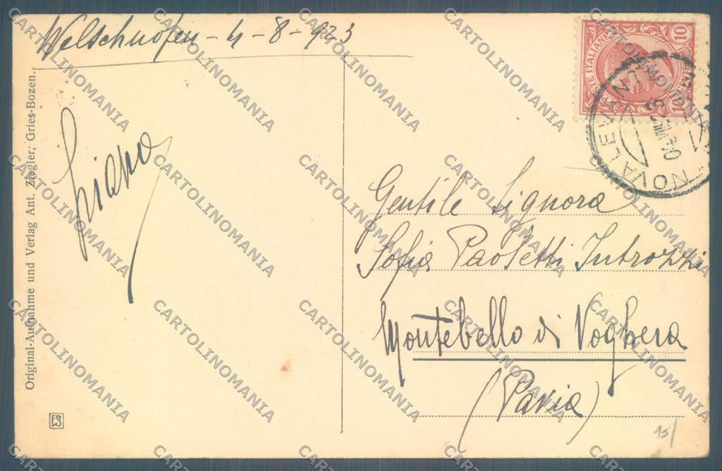 Bolzano Nova Levante Carezza Latemar cartolina ZC4483 – retro