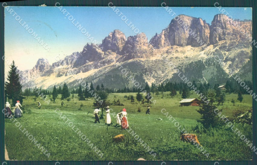 Bolzano Nova Levante Carezza Catinaccio ANGOLINO SCOLLATO cartolina ZC4534 – fronte