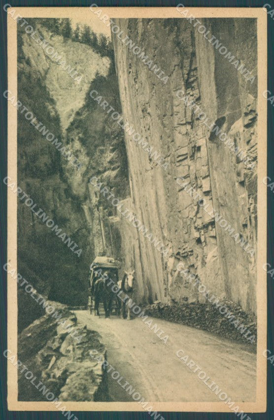 Bolzano Eggentaler Schlucht Sud Tirolo Carrozza cartolina ZC4543 – fronte