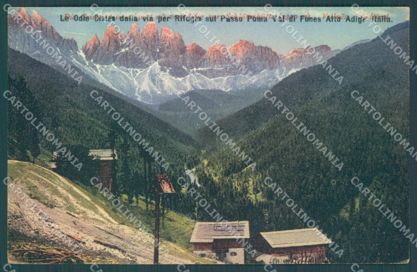 Bolzano Funes Val di Cisles Rifugio sul Passo Poma cartolina ZC4546 – fronte