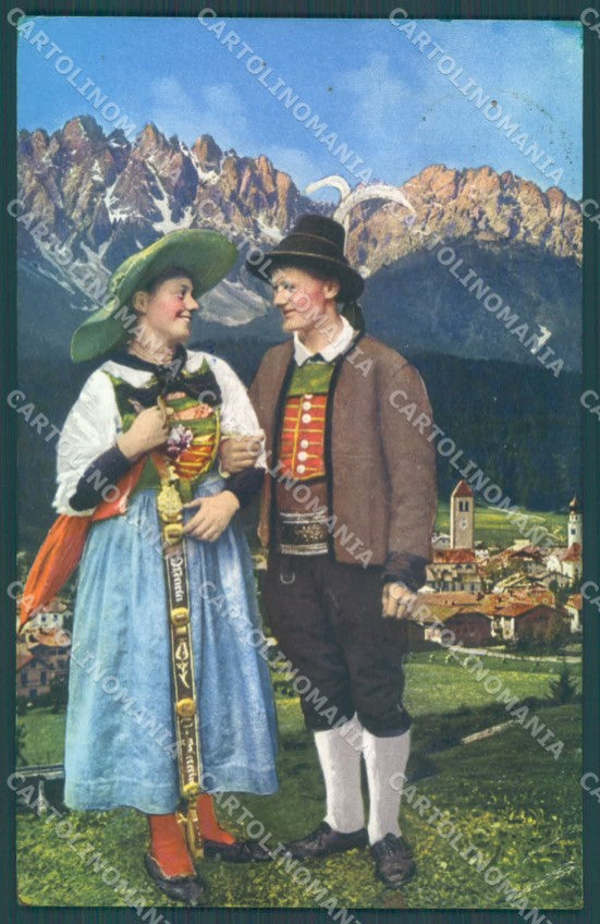 Bolzano Val Pusteria Costumi PIEGHINE cartolina ZC4554 – fronte
