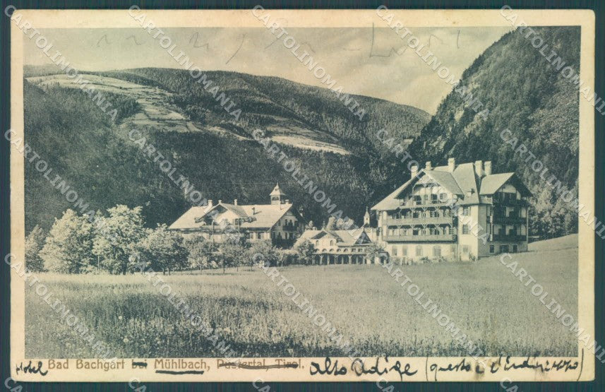 Bolzano Rio in Pusteria Hotel Bachgart PIEGHINE cartolina ZC4557 – fronte