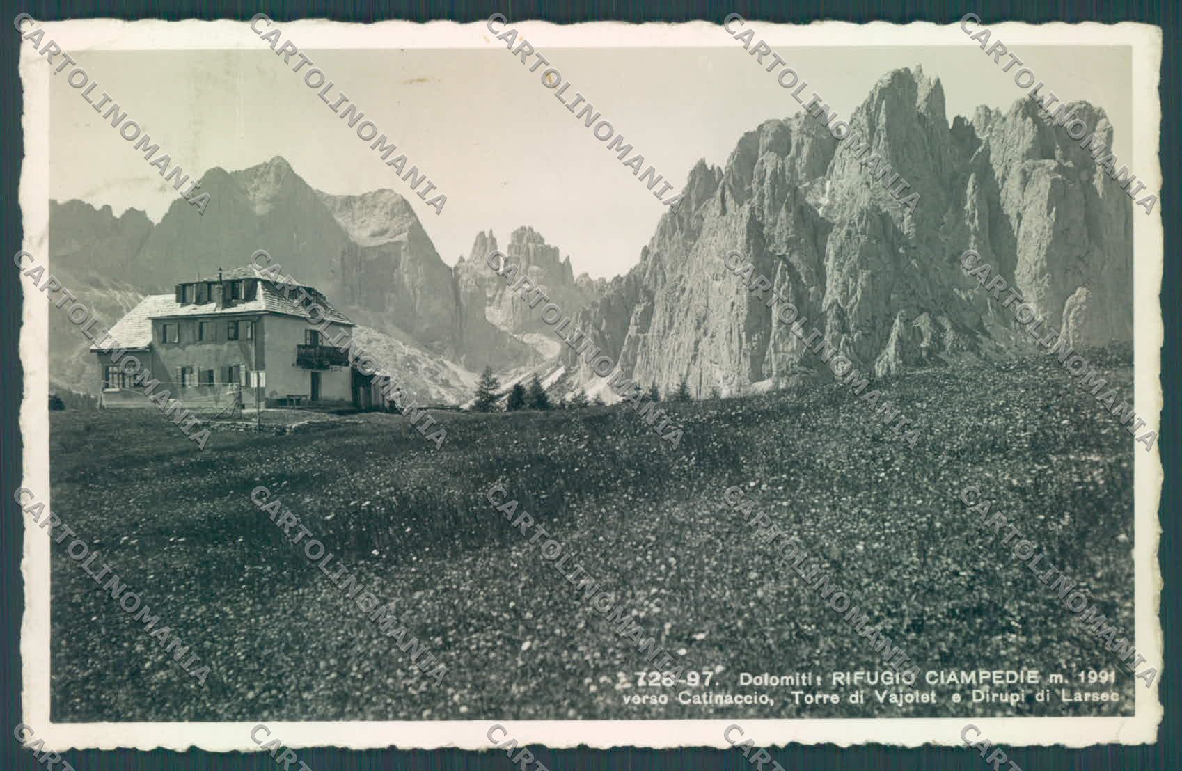 Trento Vigo di Fassa Rifugio Ciampedie Catinaccio Vajolet Foto cartolina ZC4567 – fronte