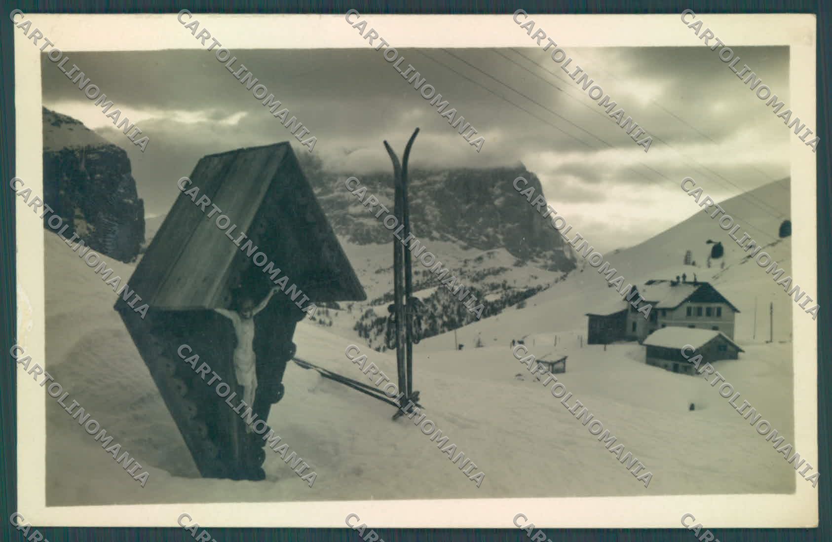 Bolzano Selva di Valgardena Nevicata Sci Foto cartolina ZC4575 – fronte