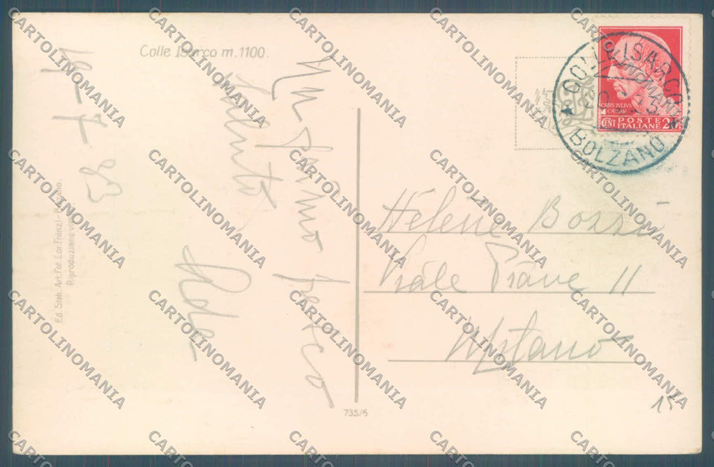Bolzano Brennero Colle Isarco Foto cartolina ZC4641 – retro