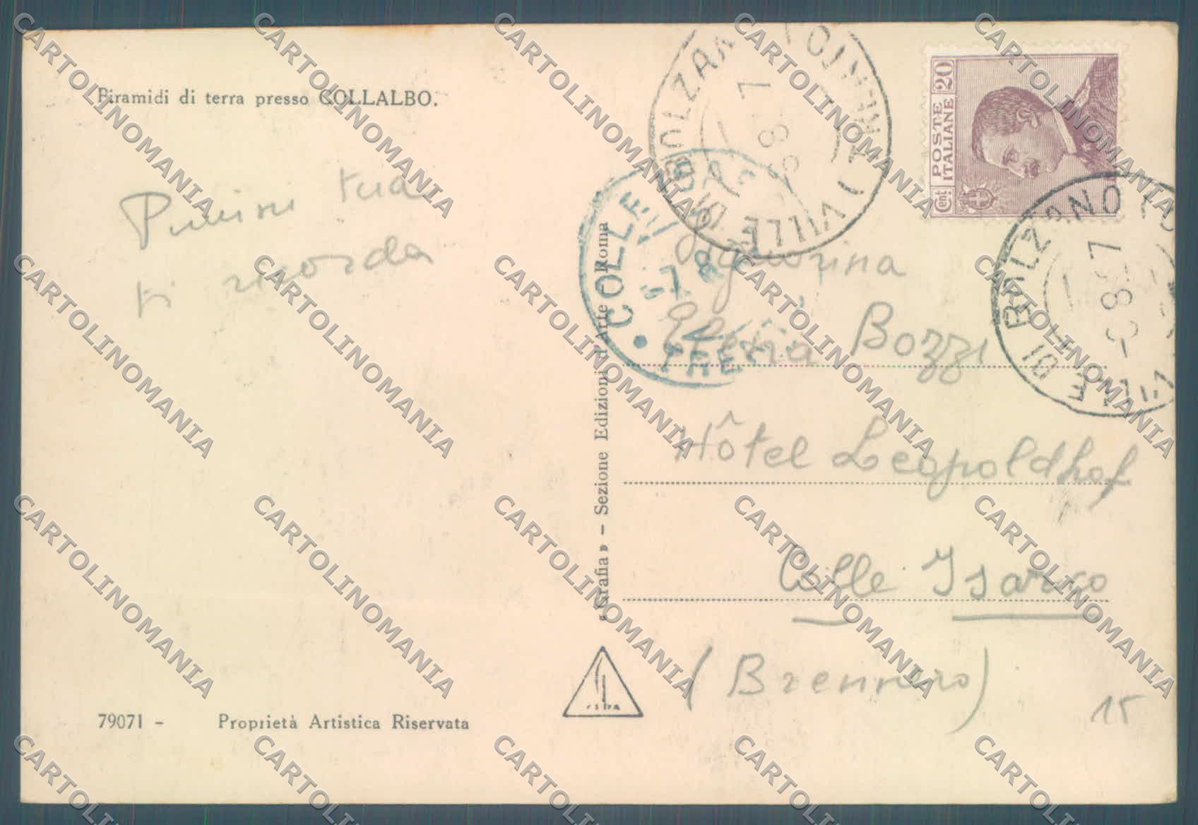 Bolzano Renon Collalbo Piramidi di Terra Foto cartolina ZC4648 – retro