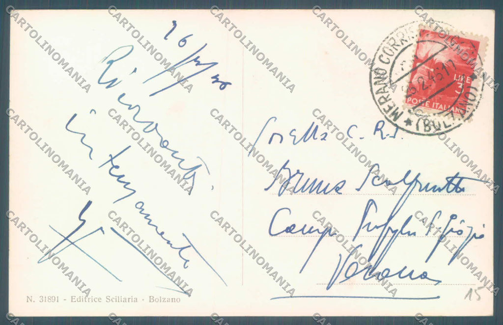 Bolzano Merano Ponte Romano Foto cartolina ZC4661 – retro