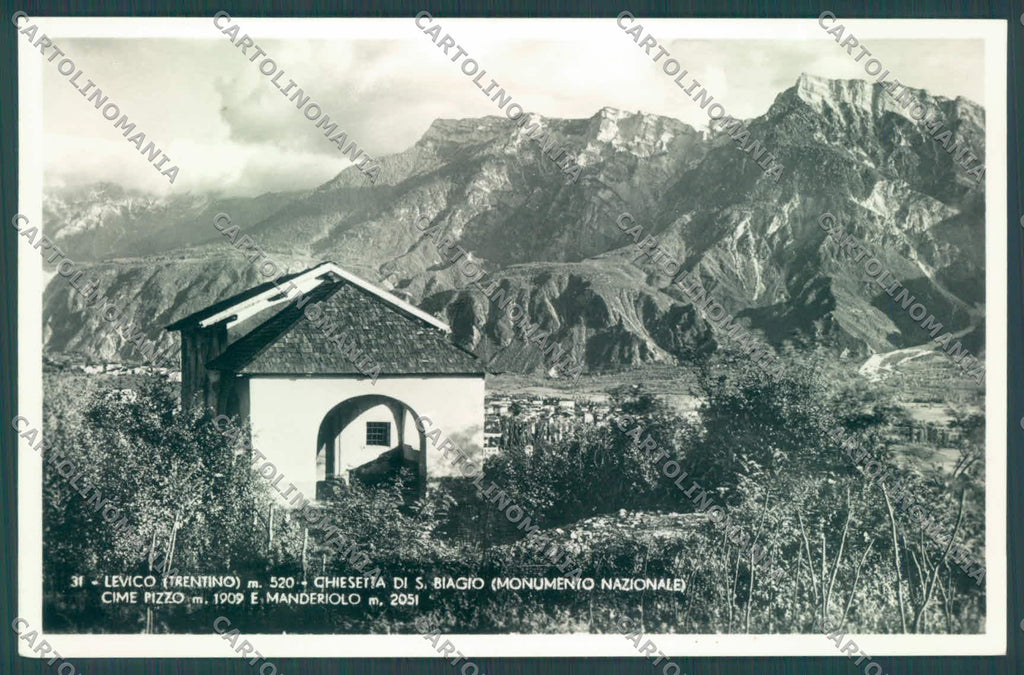 Trento Levico Chiesetta San Biagio Cime Pizzo Manderiolo Foto cartolina ZC4669 – fronte