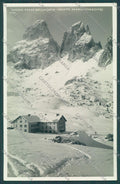 Bolzano Selva di Valgardena Rifugio Passo Sella Nevicata Foto cartolina ZC4704 – fronte