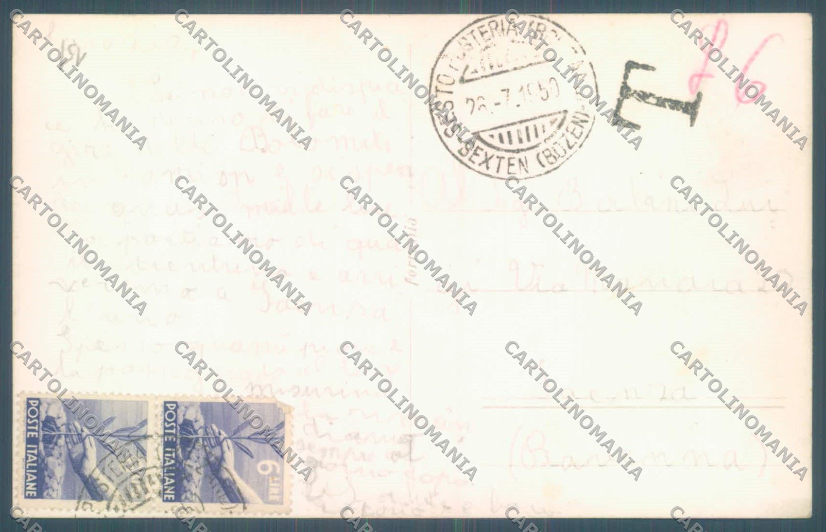 Bolzano Sesto Val Pusteria Foto cartolina ZC4717 – retro