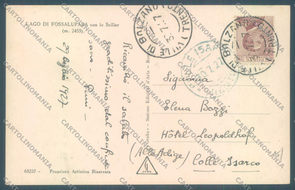 Bolzano Lago Fossalupara Foto cartolina ZC4765 – retro