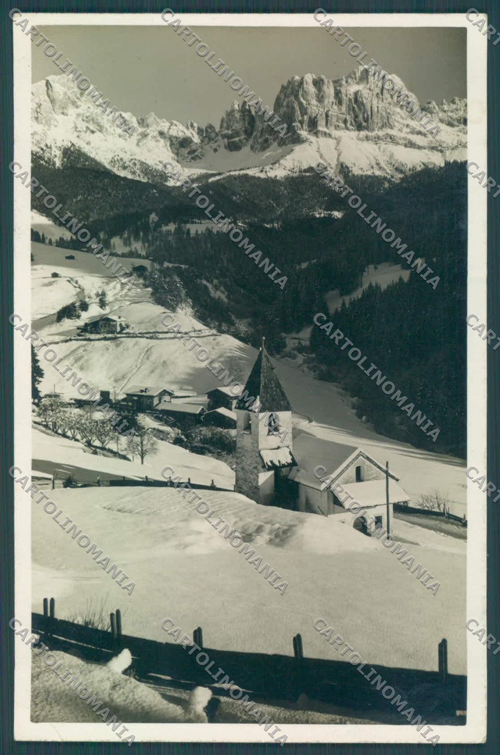 Bolzano Tires San Cipriano Nevicata Foto cartolina ZC4771 – fronte