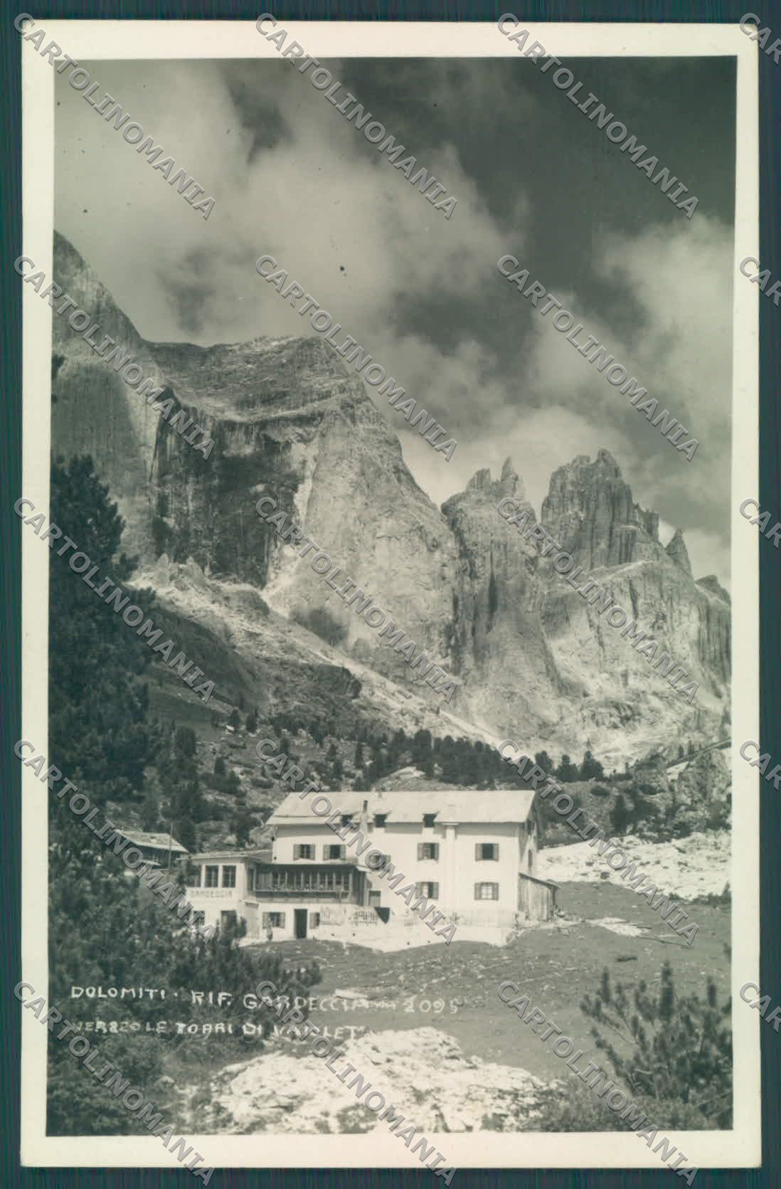 Trento Pozza di Fassa Rifugio Gardeccia Torri Vajolet Foto cartolina ZC4782 – fronte