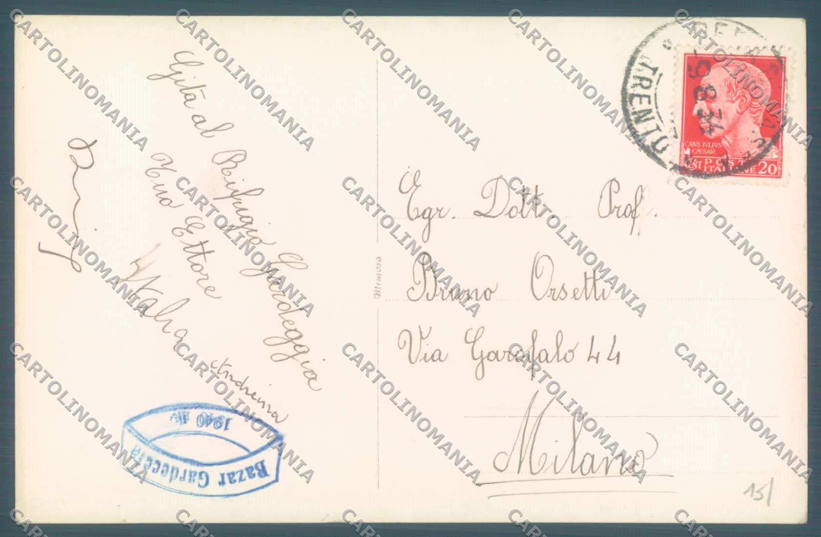 Trento Pozza di Fassa Rifugio Gardeccia Torri Vajolet Foto cartolina ZC4782 – retro
