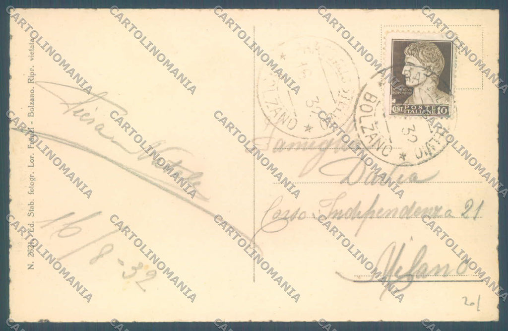 Bolzano Prato di Venosta cartolina ZC4815 – retro