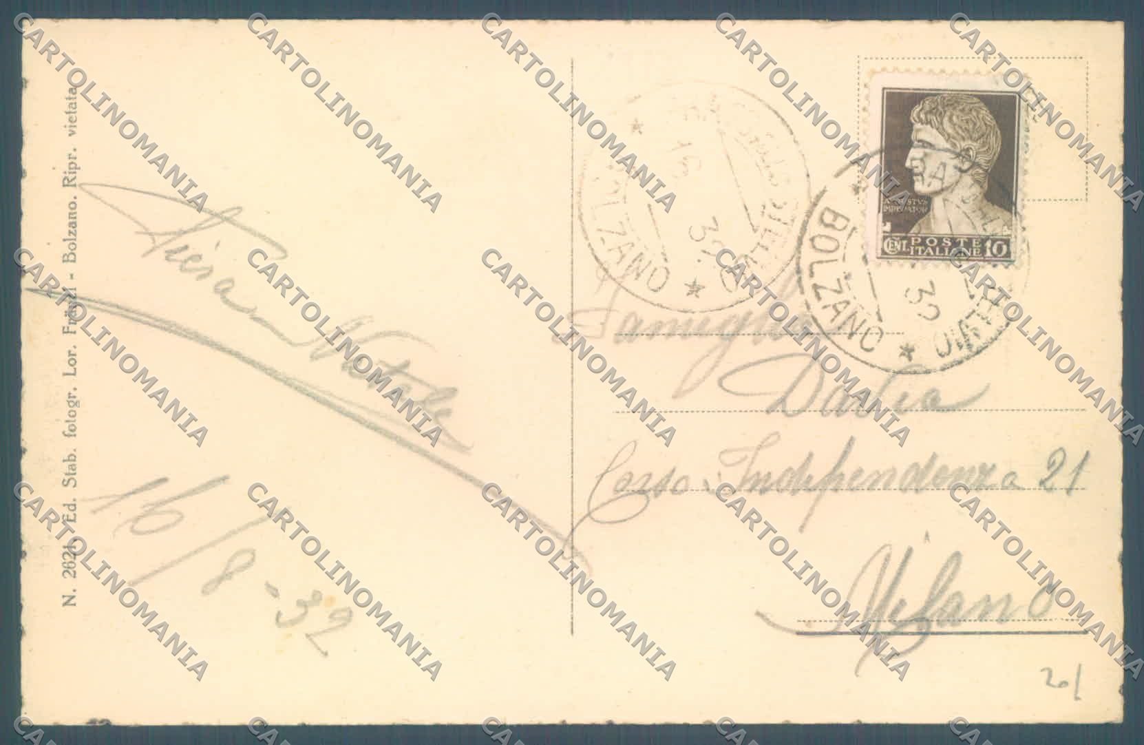 Bolzano Prato di Venosta cartolina ZC4815 – retro