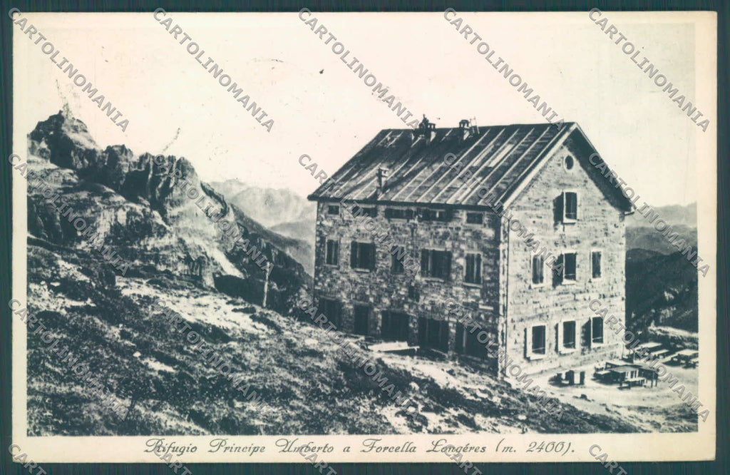 Belluno Cortina Rifugio Principe Umberto Forcella Longéres cartolina ZC4831 – fronte