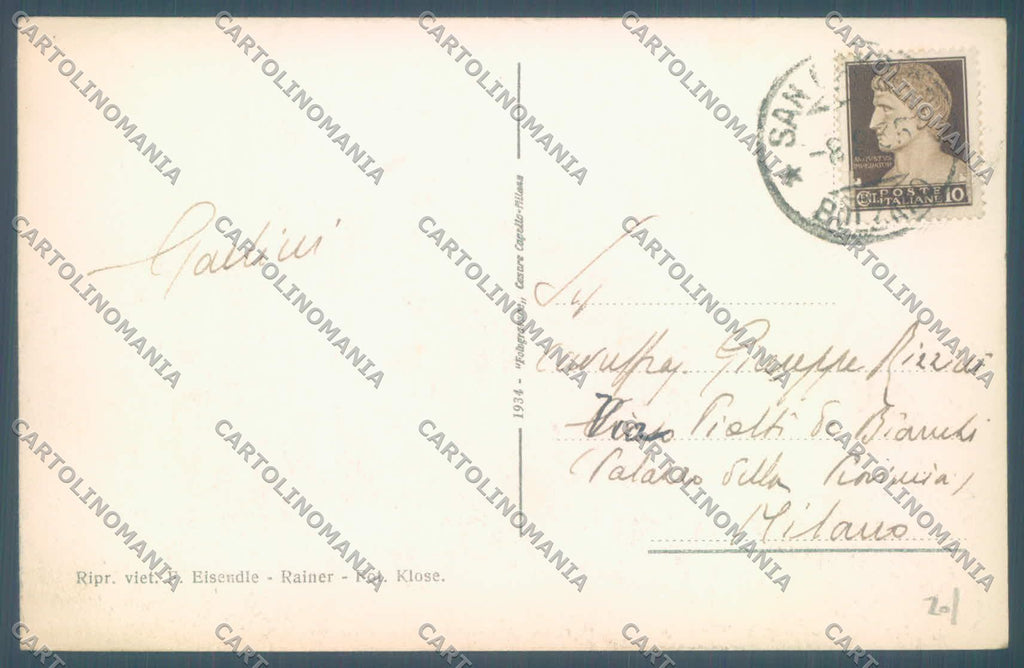 Belluno Cortina Rifugio Principe Umberto Forcella Longéres cartolina ZC4831 – retro