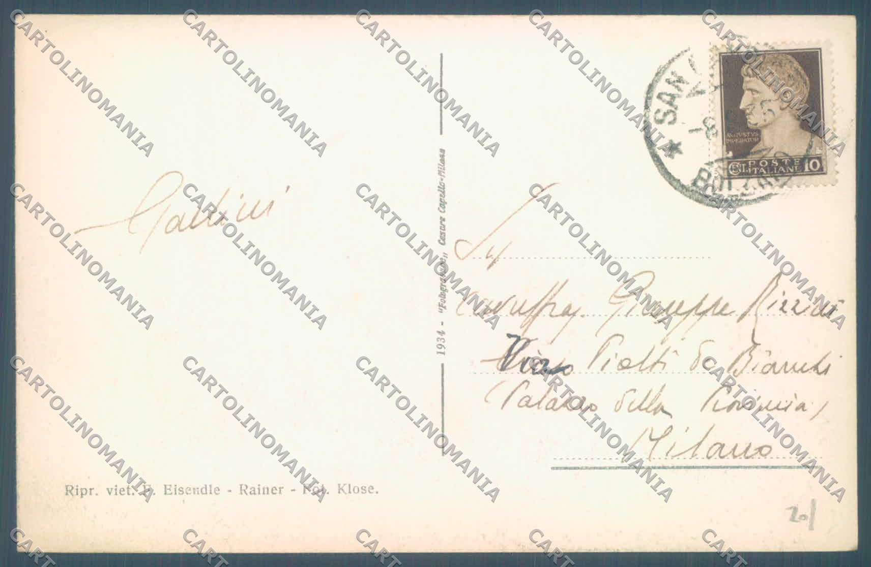 Belluno Cortina Rifugio Principe Umberto Forcella Longéres cartolina ZC4831 – retro
