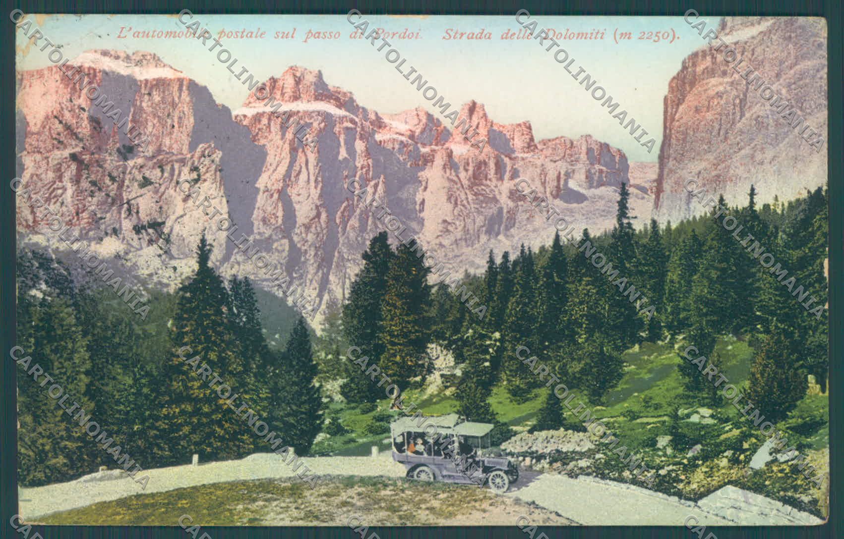 Belluno Livinallongo Col di Lana Pordoi Autopostale PIEGHINA cartolina ZC4841 – fronte
