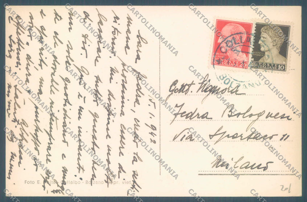 Bolzano Renon Collalbo cartolina ZC4878 – retro