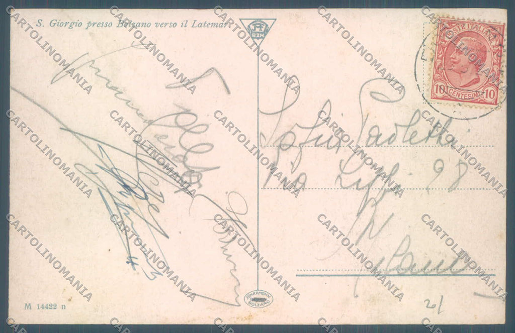 Bolzano San Giorgio Latemar cartolina ZC4902 – retro