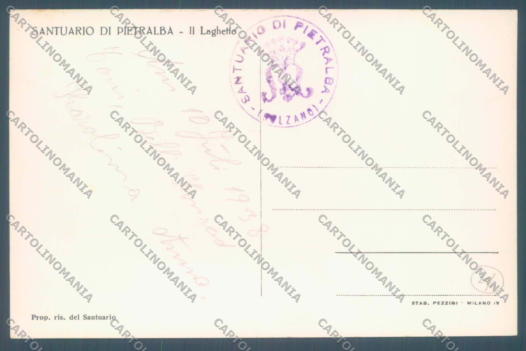 Bolzano Nova Ponente Pietralba Santuario di Anatre Foto cartolina ZC4918 – retro