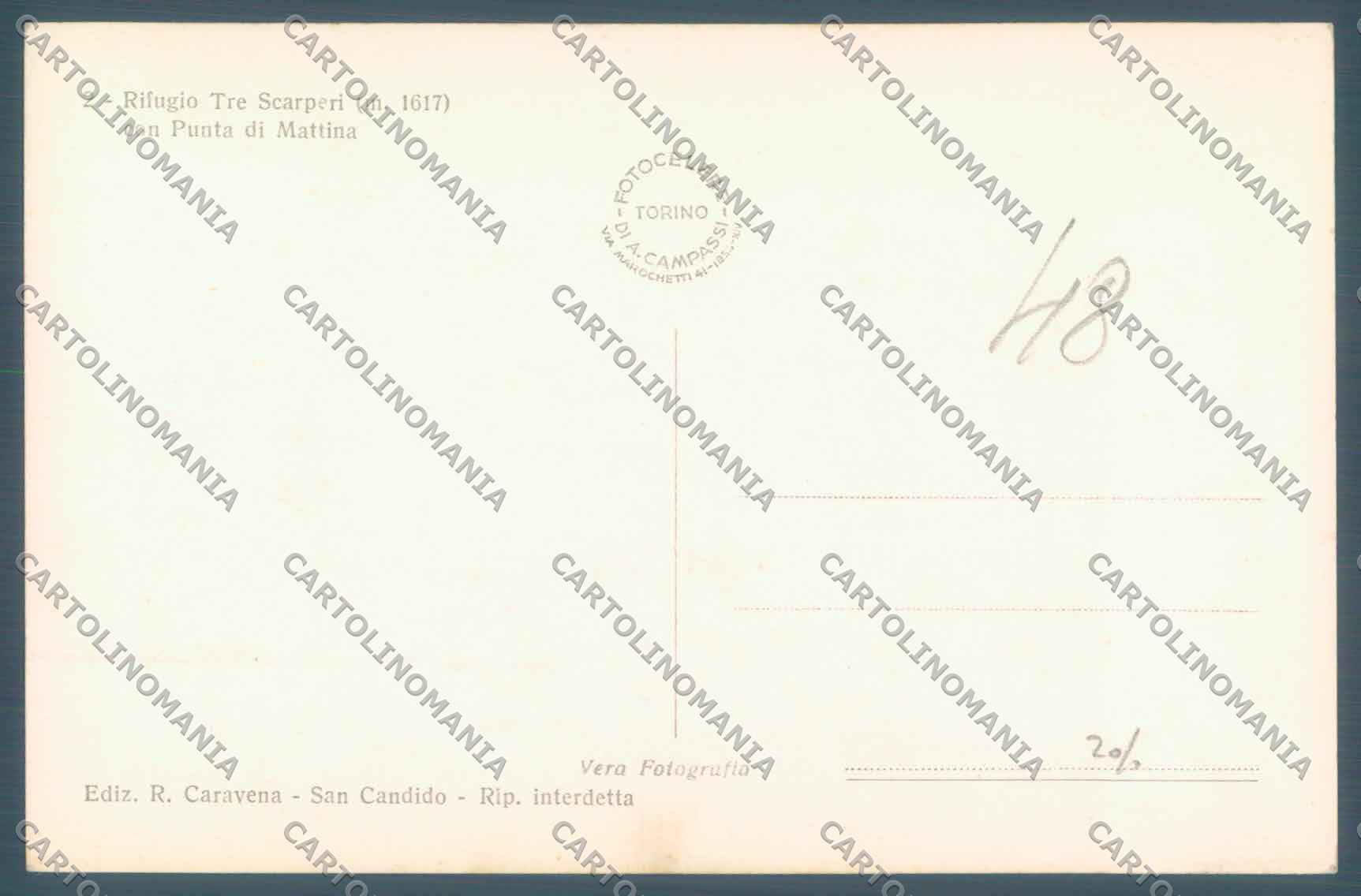 Bolzano Sesto Rifugio Tre Scarperi Punta Mattina Foto cartolina ZC4927 – retro